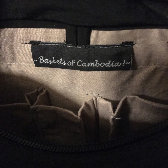 ~Baskets of Cambodia!~ Hand Woven Wicker Shoulder Bag New without tag - Picture 5 of 10